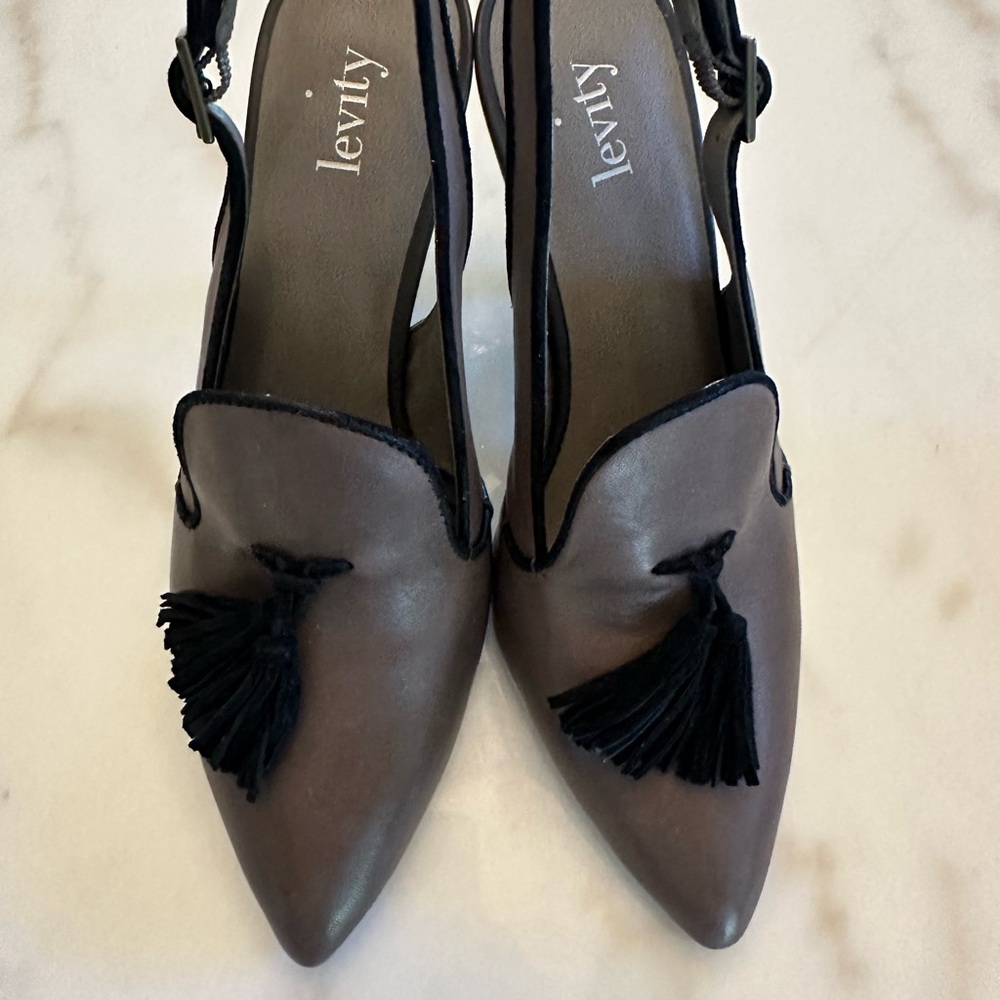 Levity Brown Heels with Black Tassels